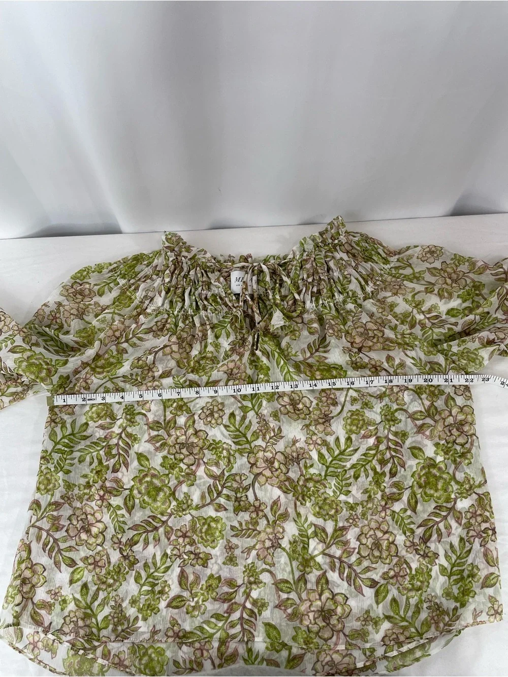 MISA Los Angeles Floral Chiffon Mini Skirt Set XS Boho Peasant Top Romantic Coqu